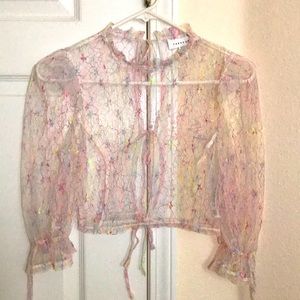 TOPSHOP Mesh Crop top